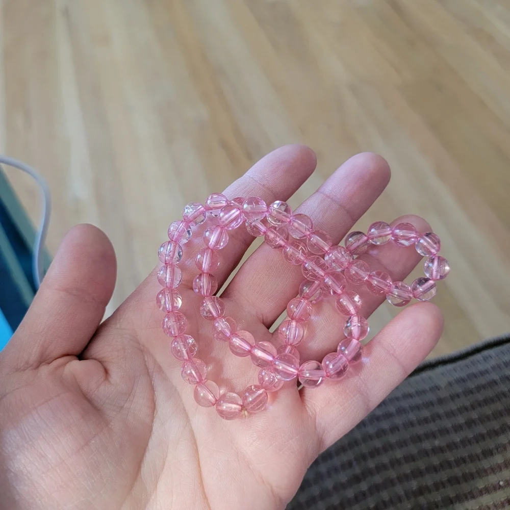 FREE With Purchase Translucent Crackle Bead Stretch Necklace